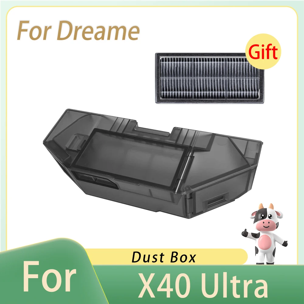 Dust Box For Dreame X40 Ultra Spare Parts Dust Bin Box Sweeping Robot Vacuum Cleaner Accessories