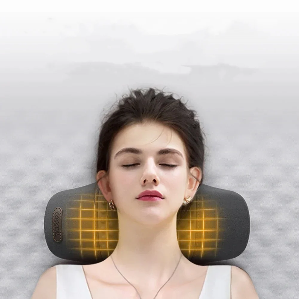 Neck Massage Pillow Electric Massage Hot Compress Vibration Massage Cervical Pillow Relaxing Sleeping Memory Foam Spine Support view 6