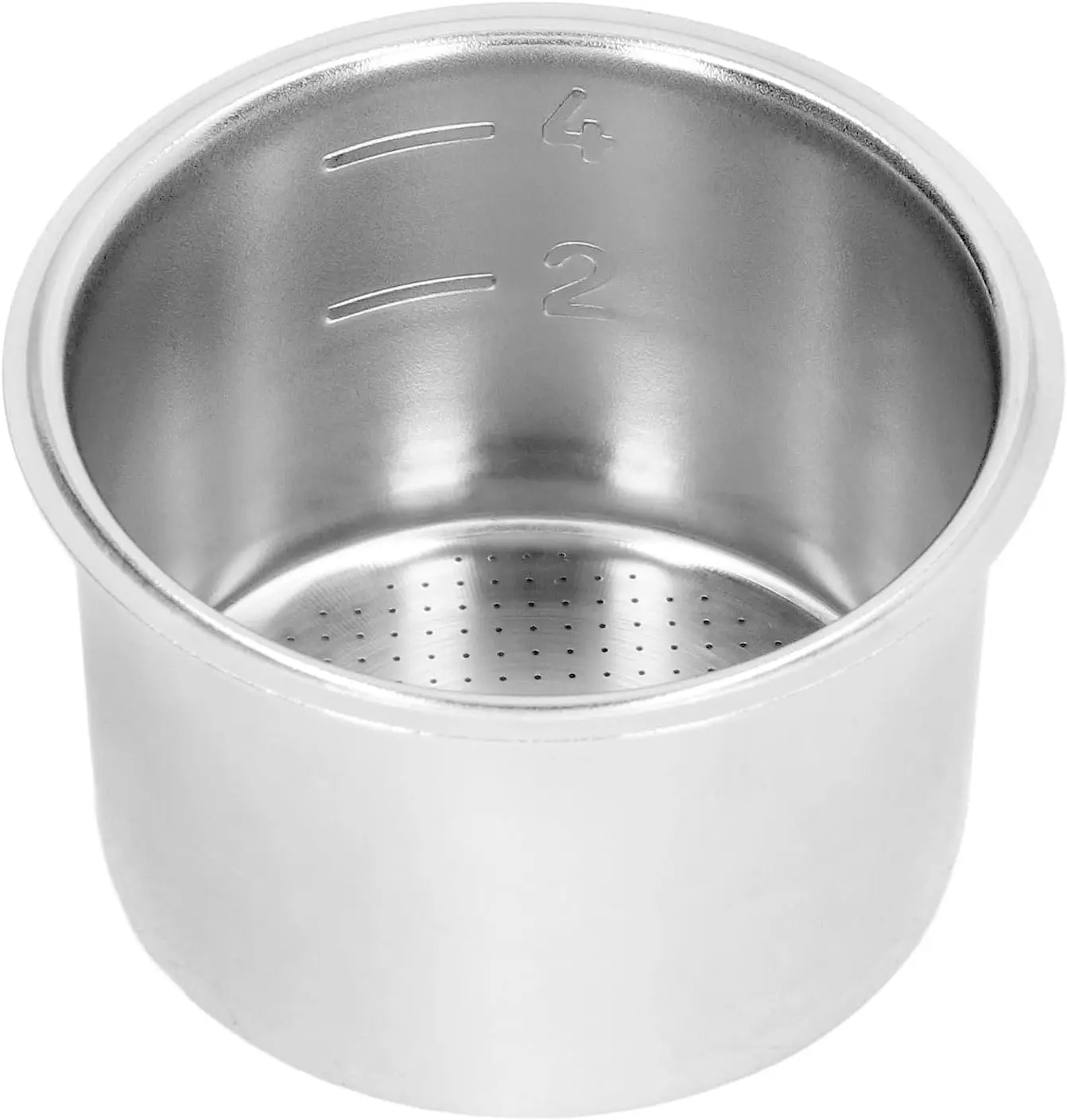 Stainless Steel Coffee Filter Basket, 51mm Coffee Porous Filter Baske 4 Cup Coffee Non Pressurized Filter Bowl for  Cafe Milk Te