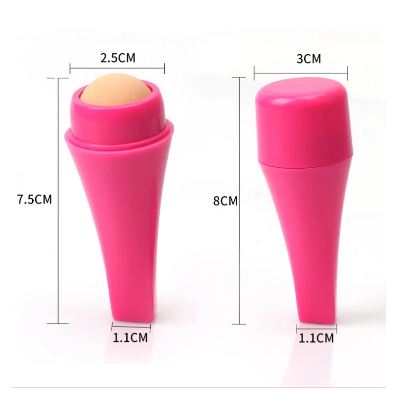 Mini Natural Volcanic Stone Facial Oil Absorbing Roller Removes Fat T-Zone Oil Control Face Matte Makeup Reusable Skin Care Tool