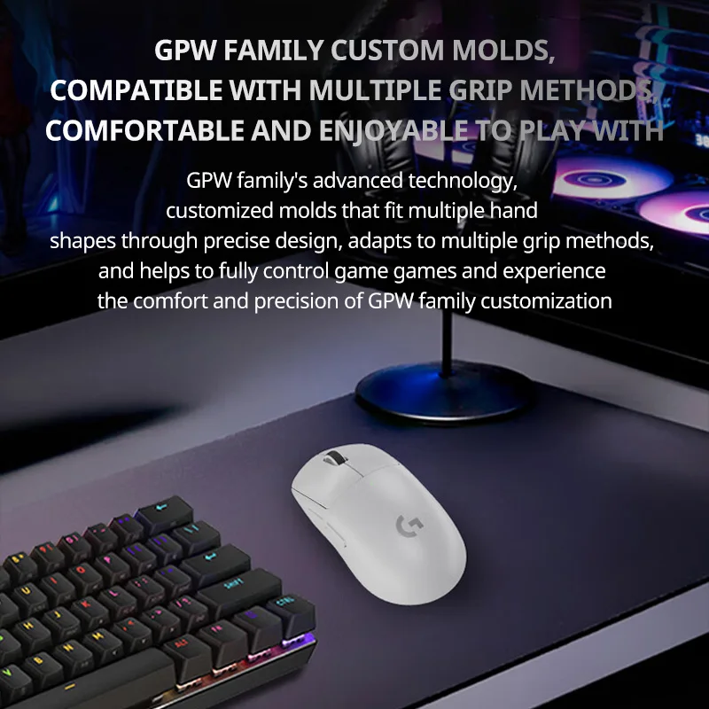 

Беспроводная игровая мышь Logitech GPW2 King Kong Edition, 44000 точек на дюйм, 888IPS, легкая, длительный срок службы батареи в течение 88 часов