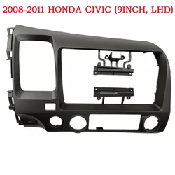 9 Inch For Honda CIVIC 2006-2011 Car Radio Android Stereo GPS MP5 Player Panel Casing Frame 2 Din Head Unit Fascia Dash Cover