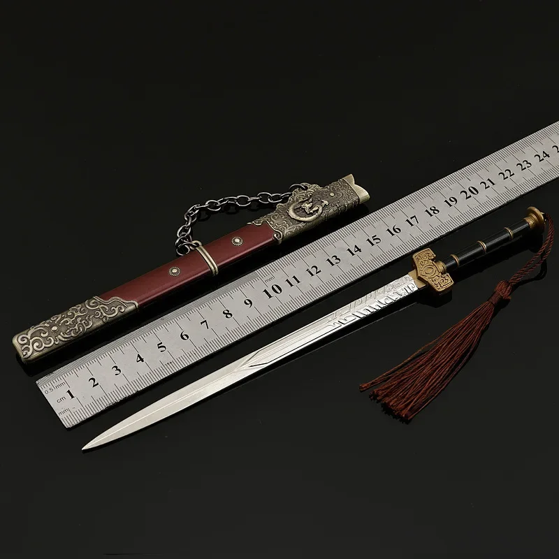 22 cm Yangjian-Schwert mit Scheide, schwarzer Mythos: Wukong-Stab, Ornamente, Ganzmetall-Spielperipheriegeräte, Waffenmodell, Geschenke, Sammlung, Spielzeug