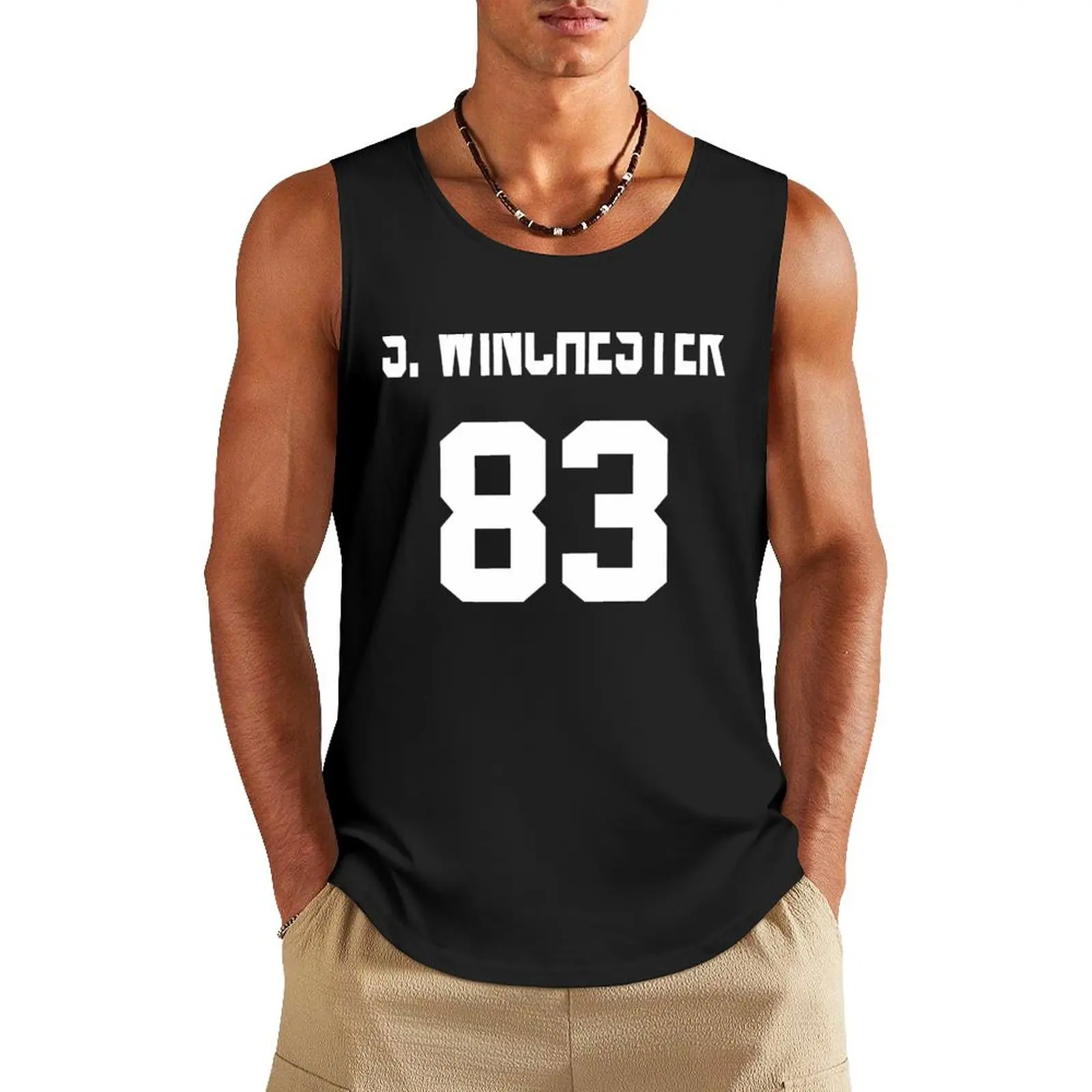 Supernatural Jersey (Sam Winchester) Tank Top gym men bodybuilding gym top Sportswear for men