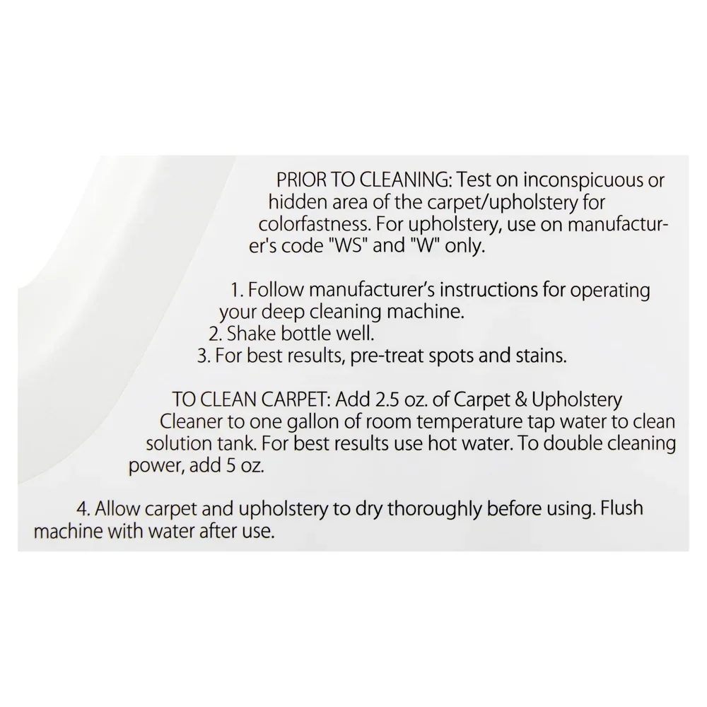 

Концентрированный очиститель ковров и обивки со свежим ароматом, устраняющий запах, безопасные машины для глубокой очистки, 64 унции, безопасный выбор EPA