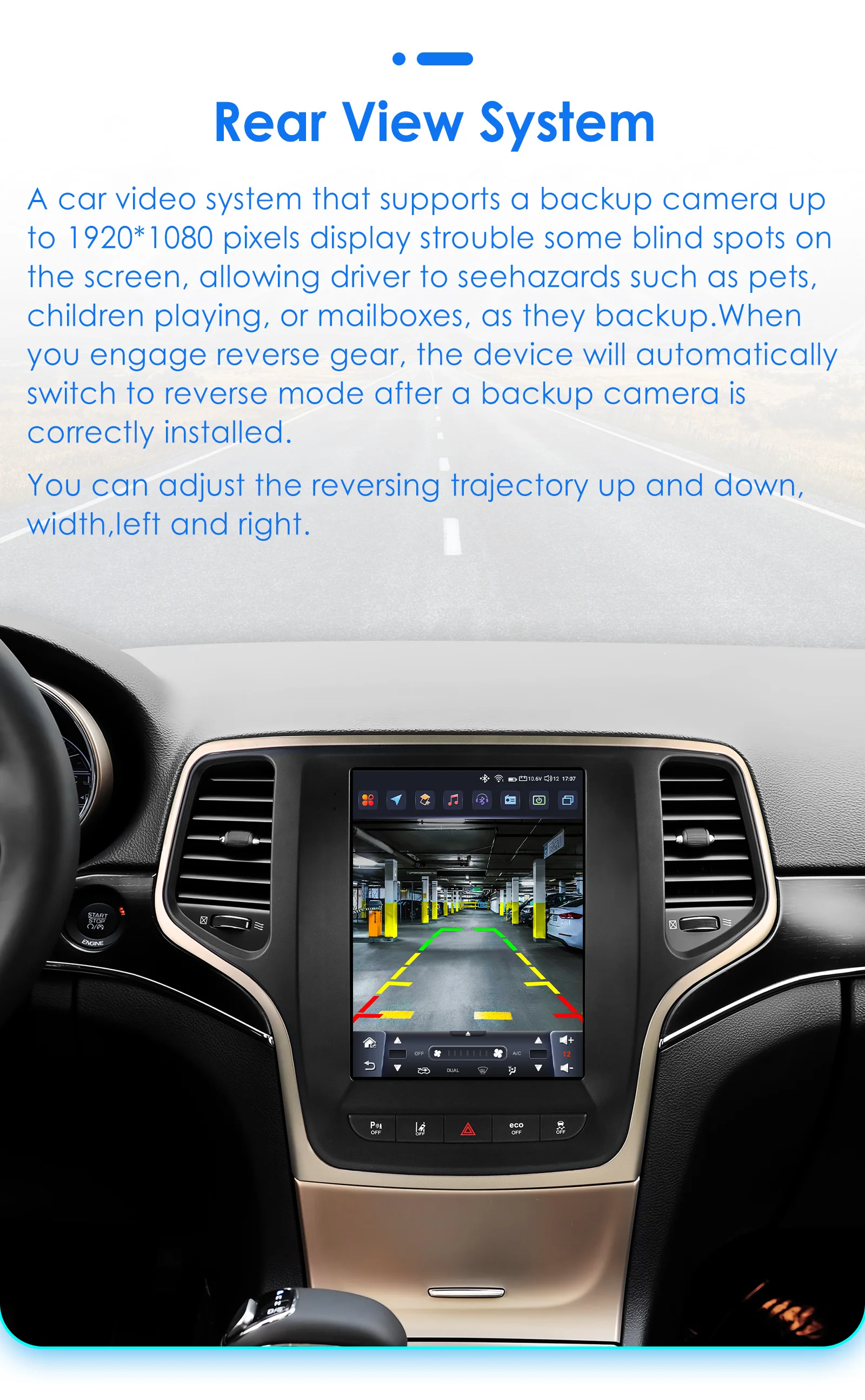 Hizpo For Tesla Style Android 14 For Jeep Grand Cherokee 2014 -2022 Car Multimedia Stereo Player Navigation GPS Autoradio 9.7“