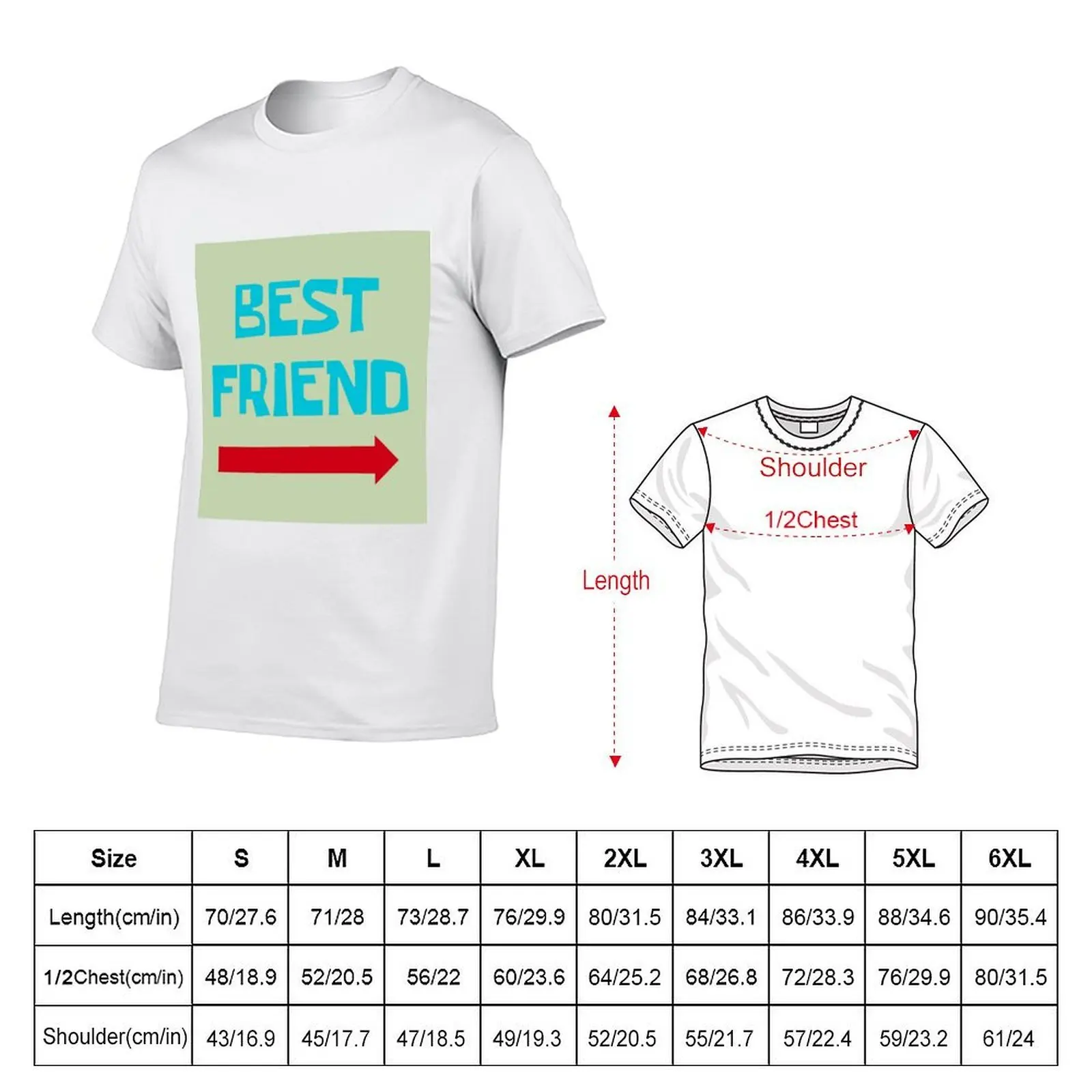 Best Friend (pointing right) T-Shirt custom shirt baggy shirts T-shirts for men cotton