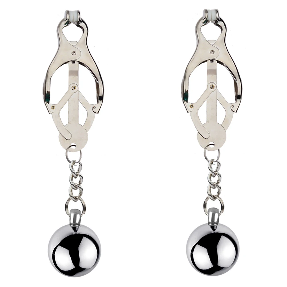 Heavy Nipple Clamp Clips Weight Slave Stimulator Metal Nipple Clips With Ball Weight Breast Bondage Restraint Sex Toy Woman - Image 3