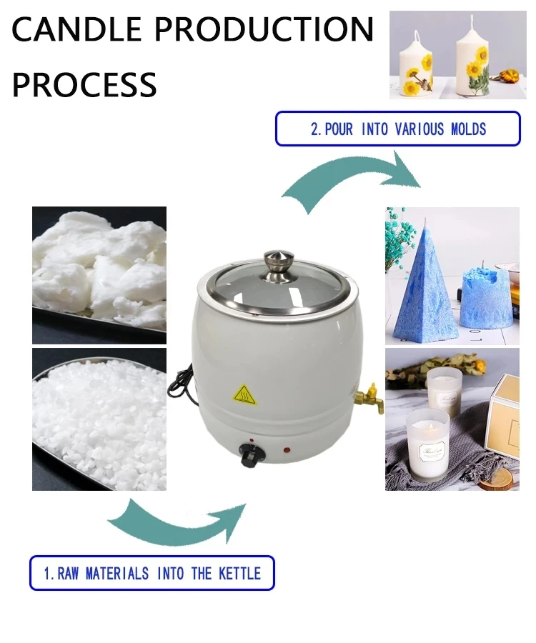 Wholesale Electric Wax Melting Pot Large Solar Paraffin Wax Melter For Candle Making Machine DIY 10L