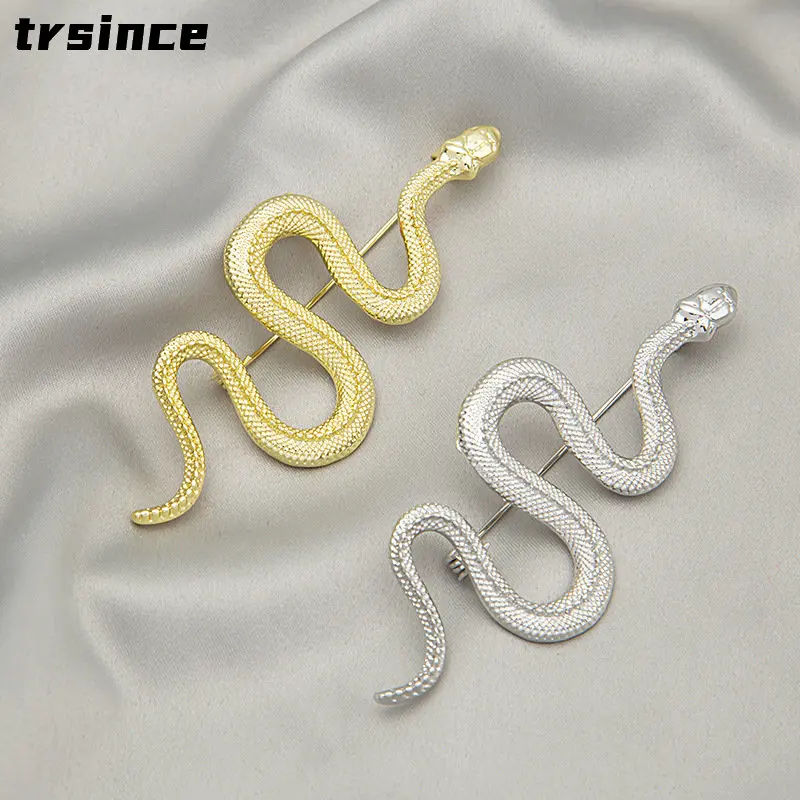 Large Size Boa Brooch Women Banquet Party Jewelry Snake Animal Brooches Python Pins Men Suit Collar Pin Clothing Accessories