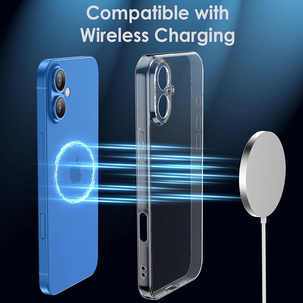 Ультратонкий силиконовый мягкий чехол для iPhone 16 e Pro Max Crystal Clear Soft Shell для iPhone 15 14 13 12 11 Pro Max Mini Plus Cover
