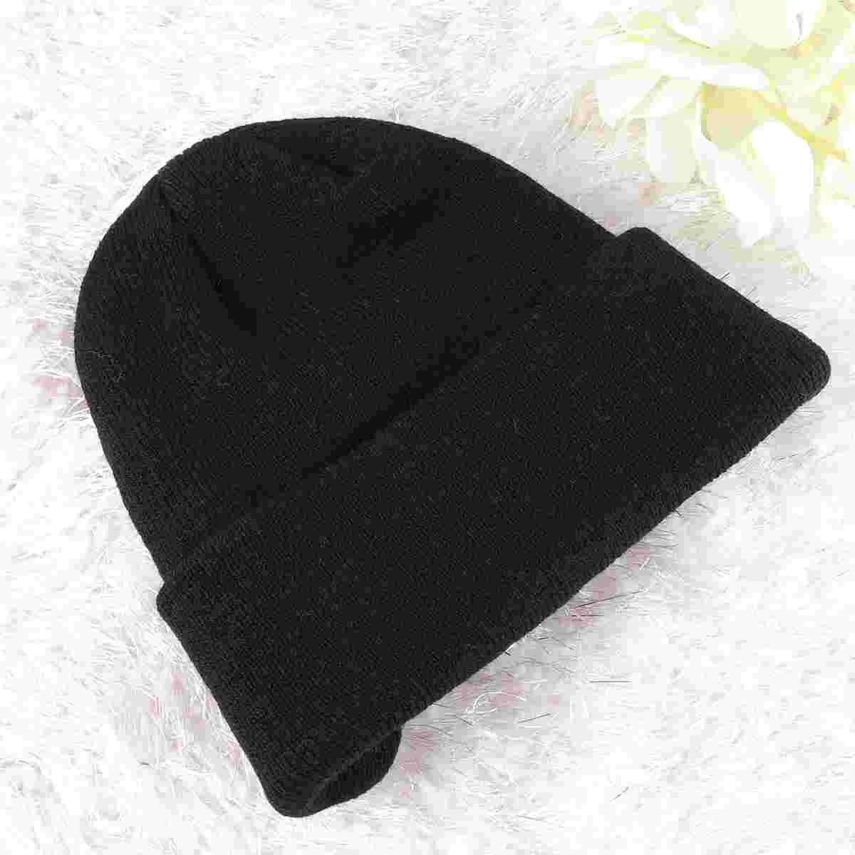 Peaked Beanie Hat Insulated Warm Knitted Thermal Stylish Peak for Men Women(Black) Peaked Cap Knitted Hat