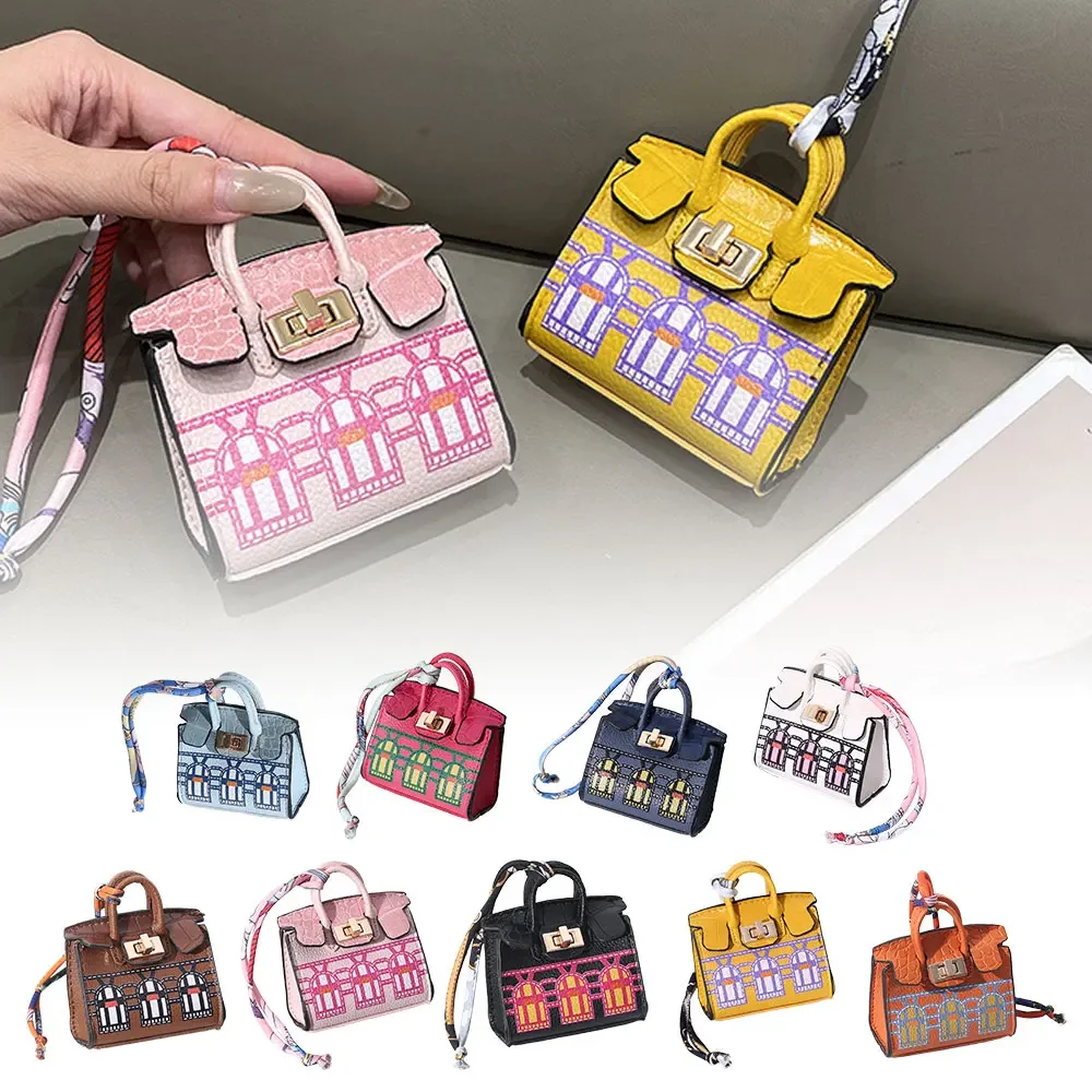 NEW 2024 Mini Bag Pendant Crocodile Pattern Exquisite Change Bag Pendant High End Earphone Bag Red Mouth Charter Key Buckle