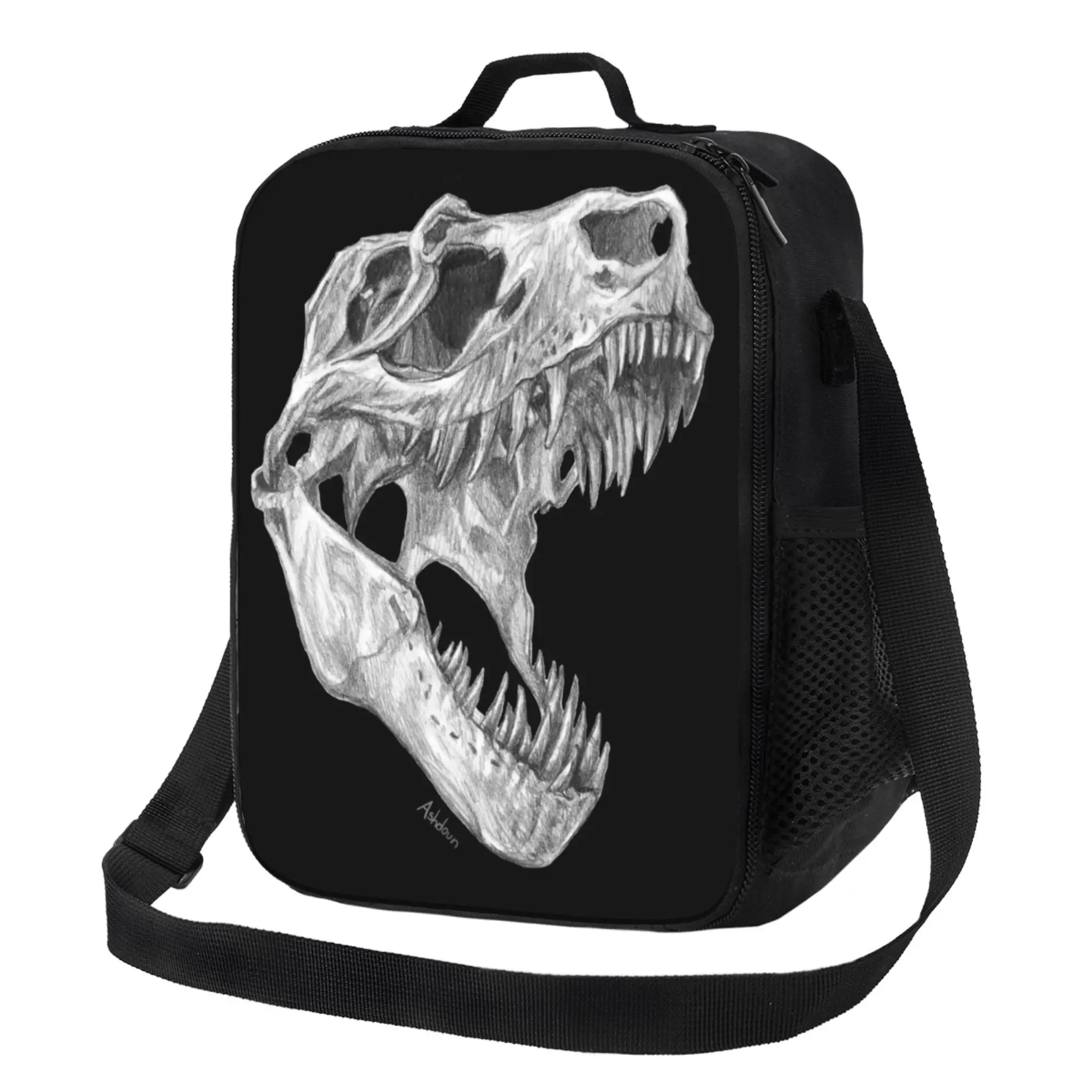 T-Rex Skull Lightweight Tote Bag for Travel Office Work Commute Daily Use