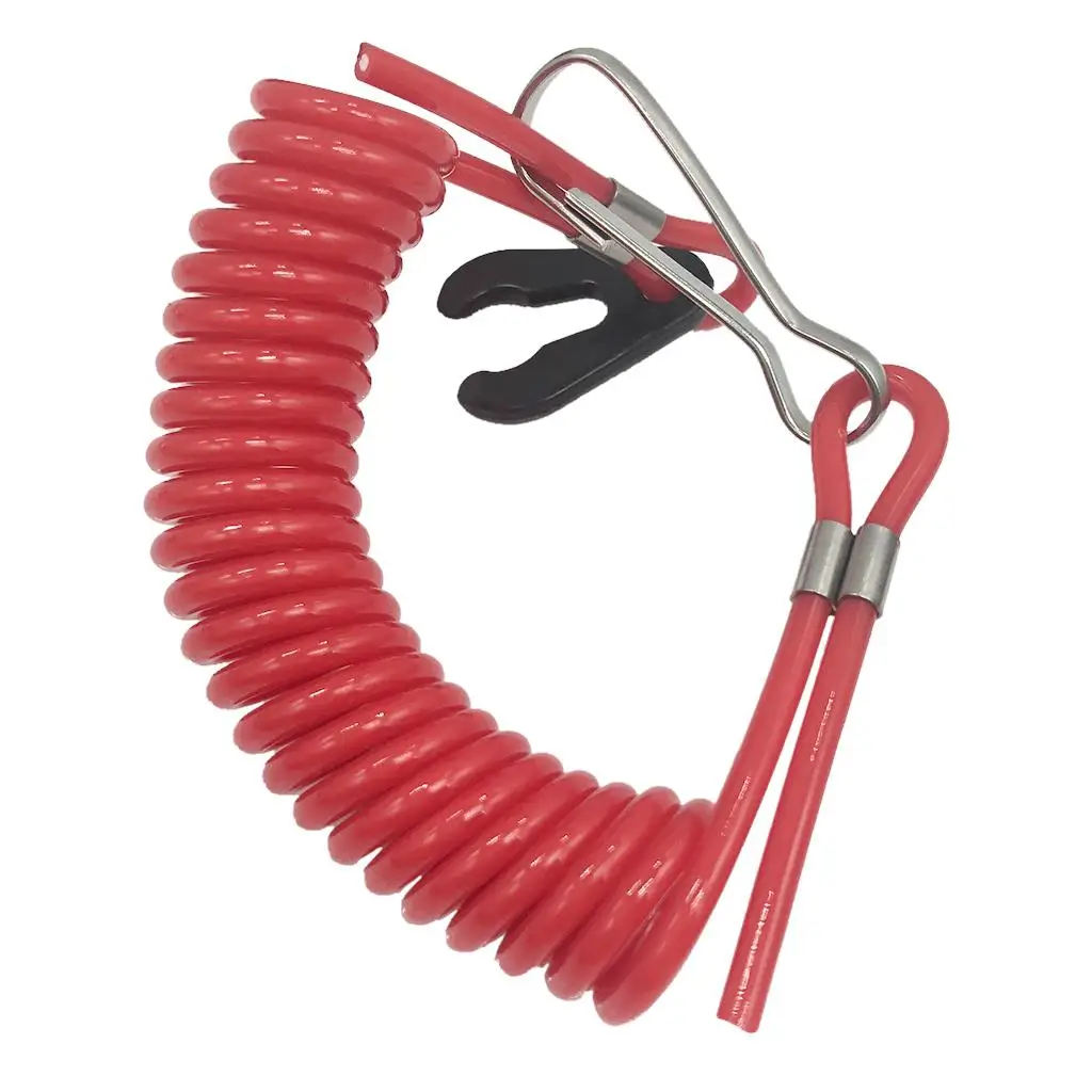 Red Tether Lanyard Fit Marine Outboard Engine Kill