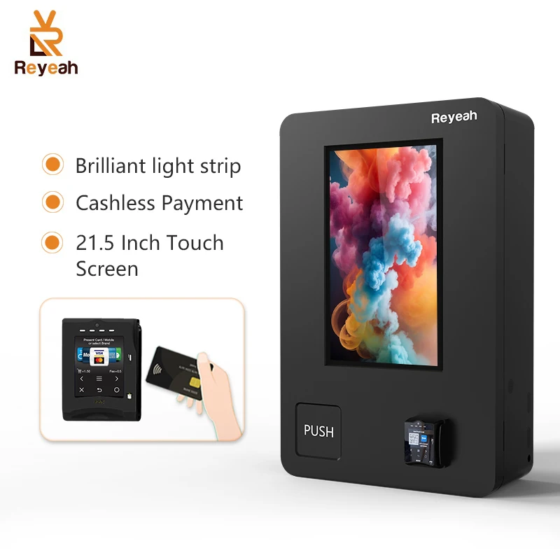 

Factory Price Custom Mini Wall Mounted Small Size Table Top Vending Machine Street Vending Machine With Card Reader