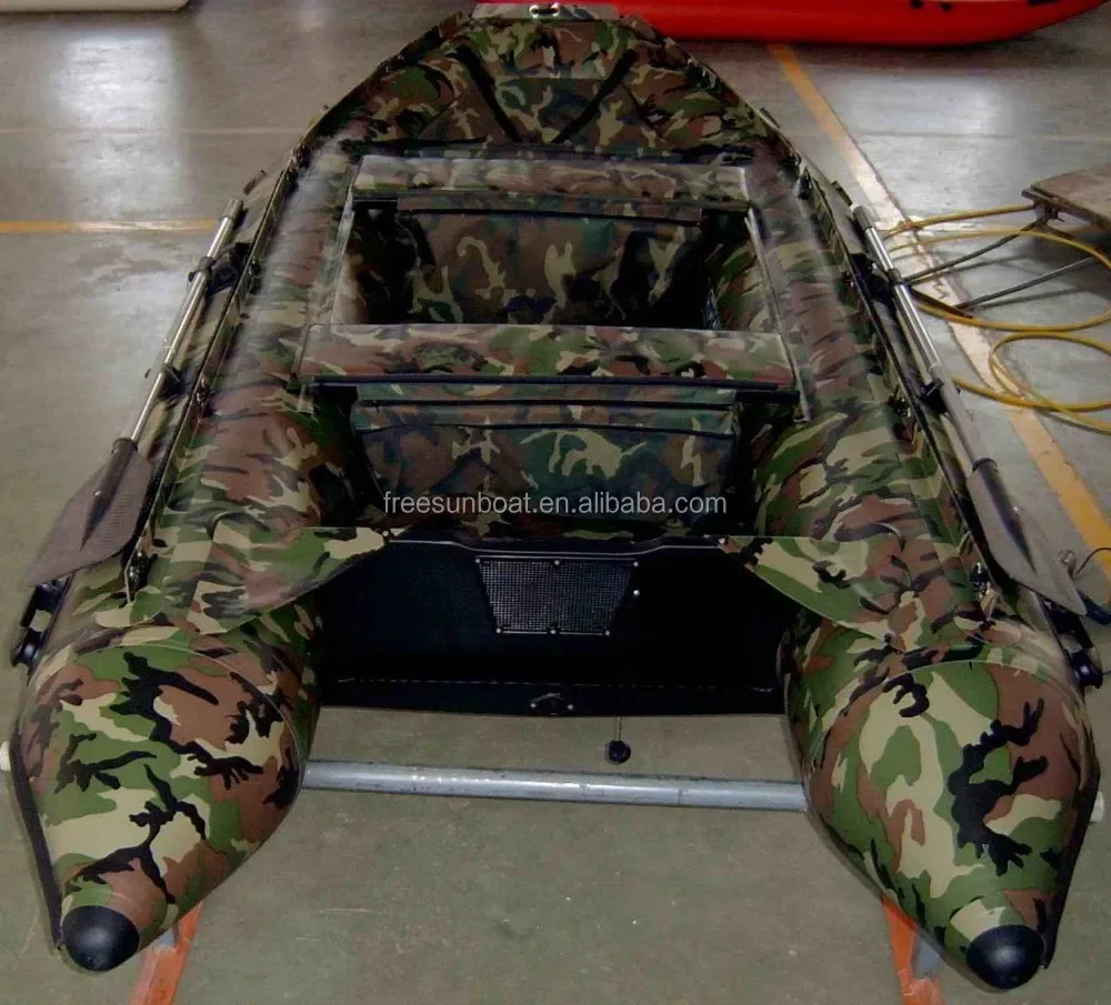 Custom OEM Inflatable Pvc Boat Inflatable Boat With Motor Foldable Camouflage CE Fishing Rescue Speed Sport Boat For Sale