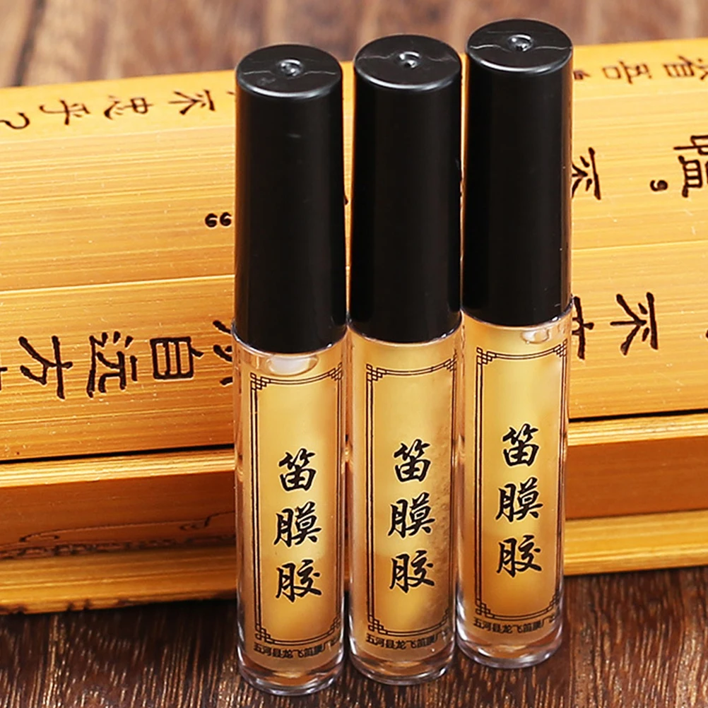 

6Pcs Flute Membrane Glue Kit Liquid Adhesive Bamboo Flute Accessories Easy Storage Portable Bottle Flute Maintenance Supplies