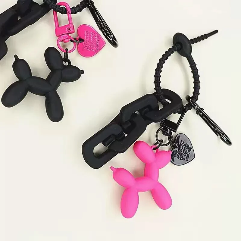 Popular Cute Cartoon Balloon Dog Keyring Couple Keychains Women Men New Car Holder Jewelry Gift Decoration Accessories