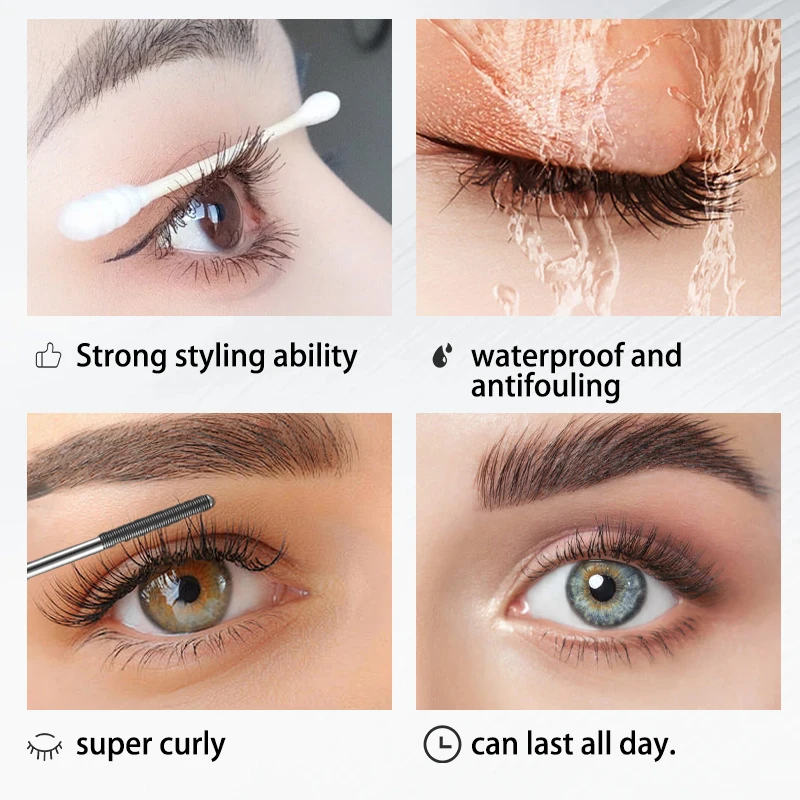 ماسكارا مادة حلزونية من أنابيب الصلب، قاعدة الماسكارا، رأس فرشاة حلزونية خاصة، ماسكارا أنبوبية فولاذية على مدار 24 ساعة، مكياج برايمر للرموش الدائمة #5