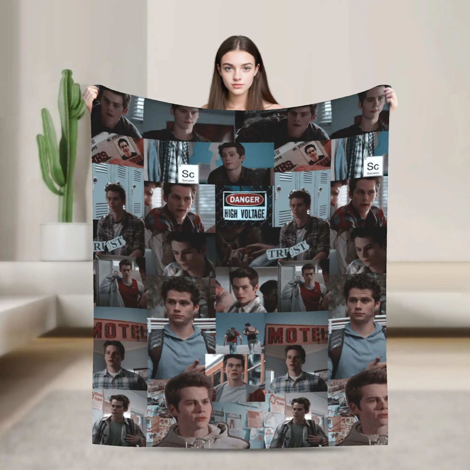 Dylan O'Brien Knitted Blanket Actor Flannel Throw Blankets Bed Sofa Decoration Soft Warm Bedspread