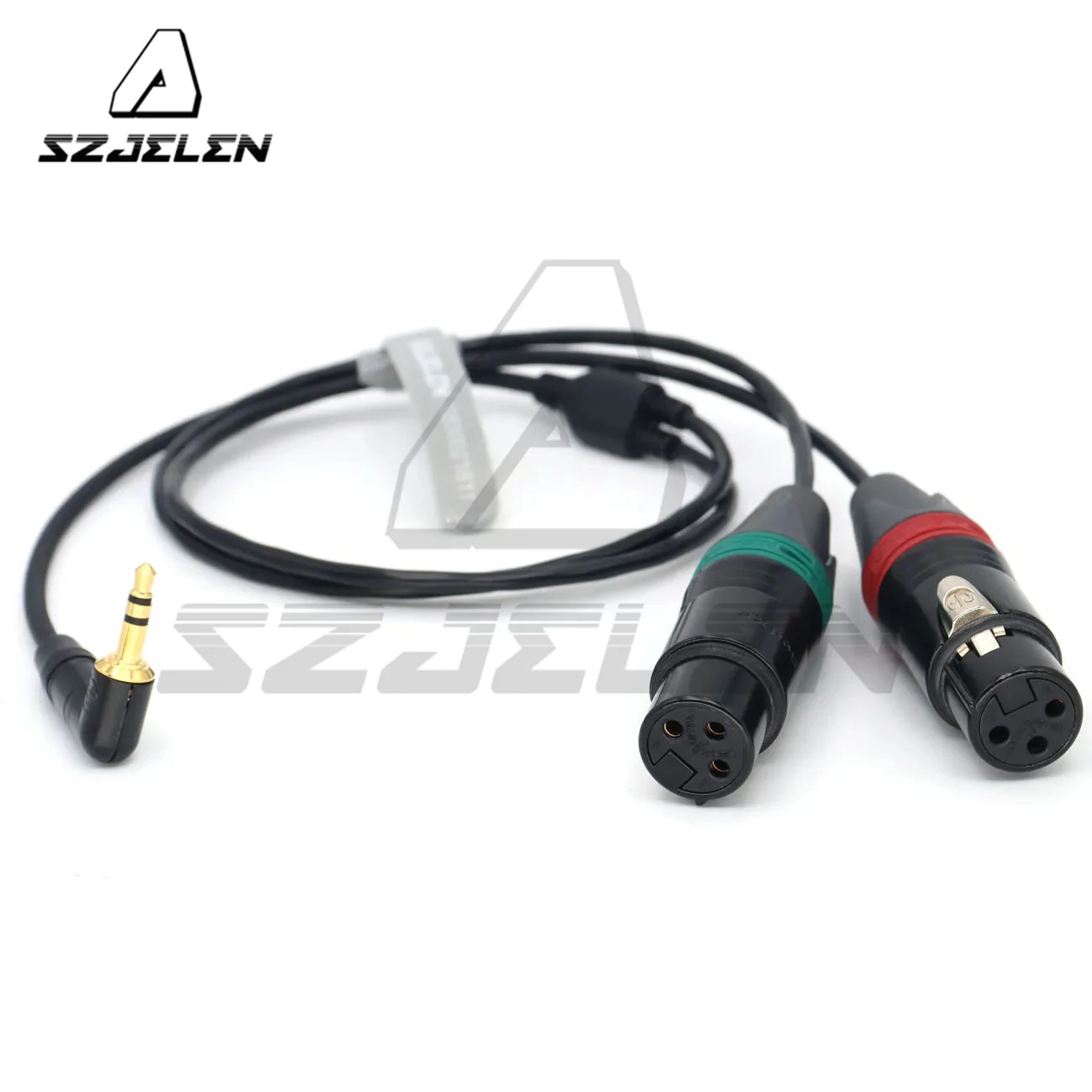 

Dual XLR3 pin female to 3.5mm TRS stereo microphone cable, stereo Y-shaped splitter, used for mixing speakers and amplifiers