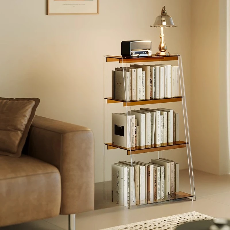 Home aesthetics Acrylic bookshelf Shelf Floor-to-ceiling Internet celebrity simple bookcase