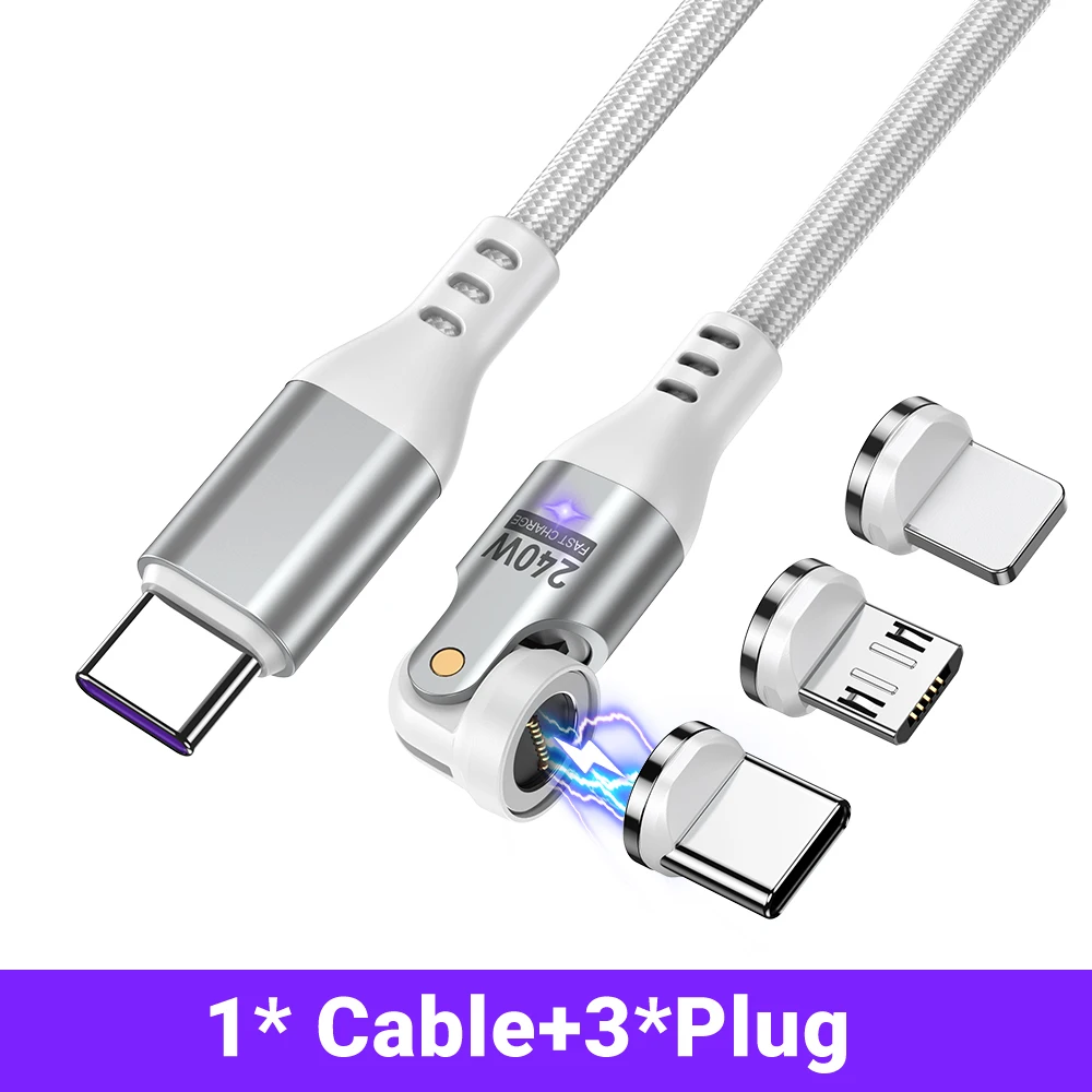AUFU 240 W magnetisches Typ-C-Kabel PD3.1 Supercharge für MacBook PC Samsung Xiaomi iPhone 5A Schnellladung USB-C-Magnet-Ladekabel 6