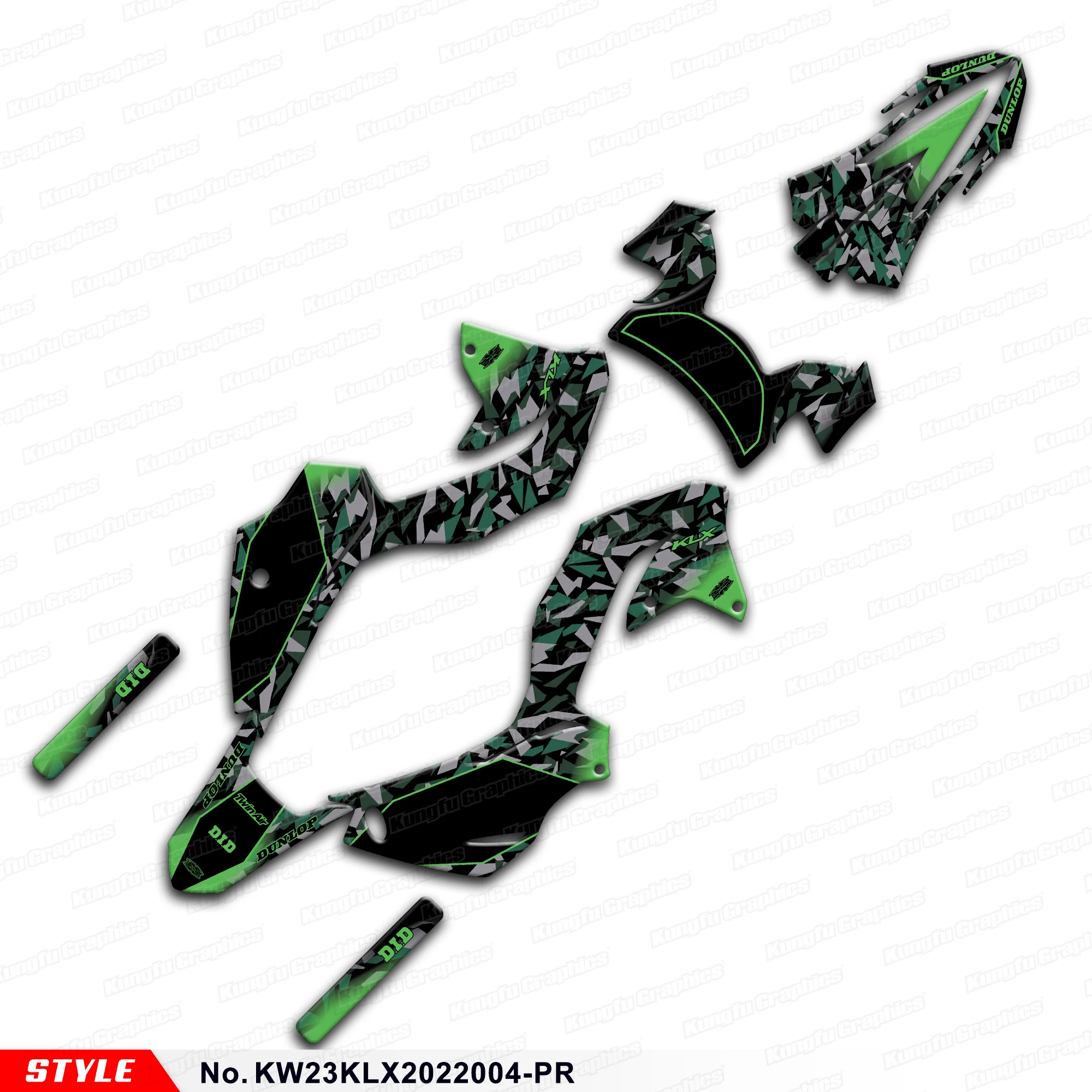 

Motorcycle Graphics Stickers Set for Kawasaki KLX230 2020 2021 2022, KW23KLX2022004-PR