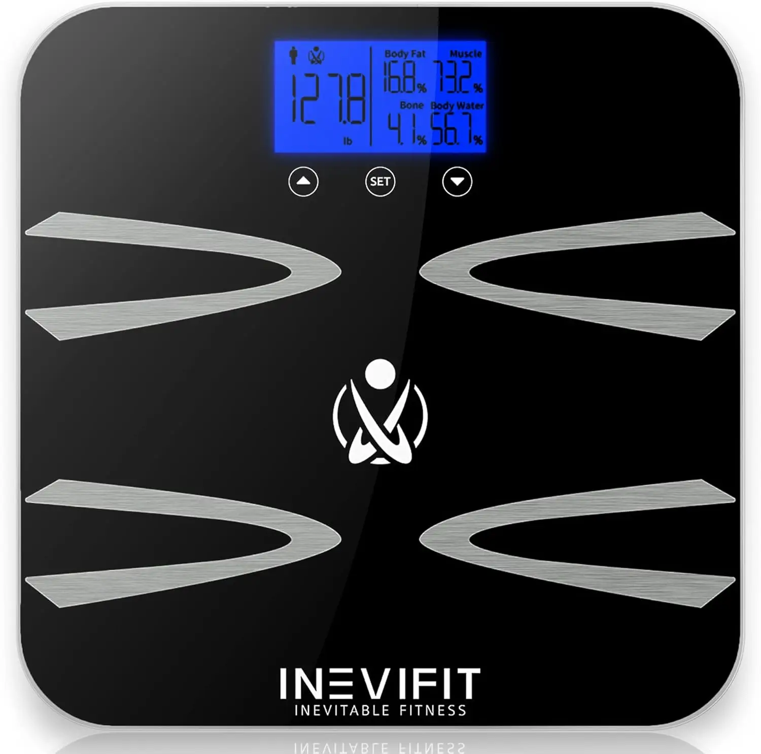 

Highly Accurate Digital Body Composition Scale, Measures Weight, Fat, Water, Muscle, BMI for 10 Users with Batteries Included
