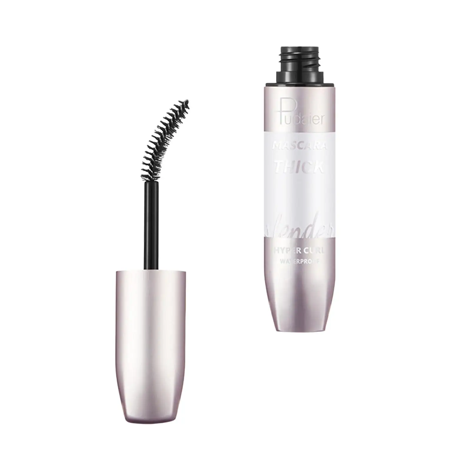 Rímel volumoso preto impermeável, ondulação dos cílios, maquiagem dos cílios, sem descamação, grossa, 6x 4D