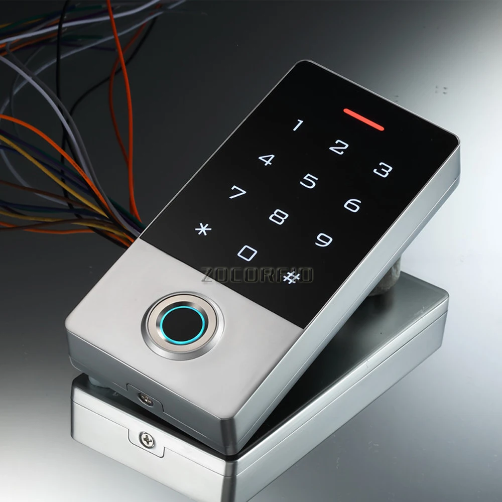 Imagem -02 - Keyless Fechadura da Porta à Prova Dfingerprint Água Controle de Acesso Impressão Digital Teclado Standalone Impressão Digital 125khz Rfid Cartão Porta Entrada