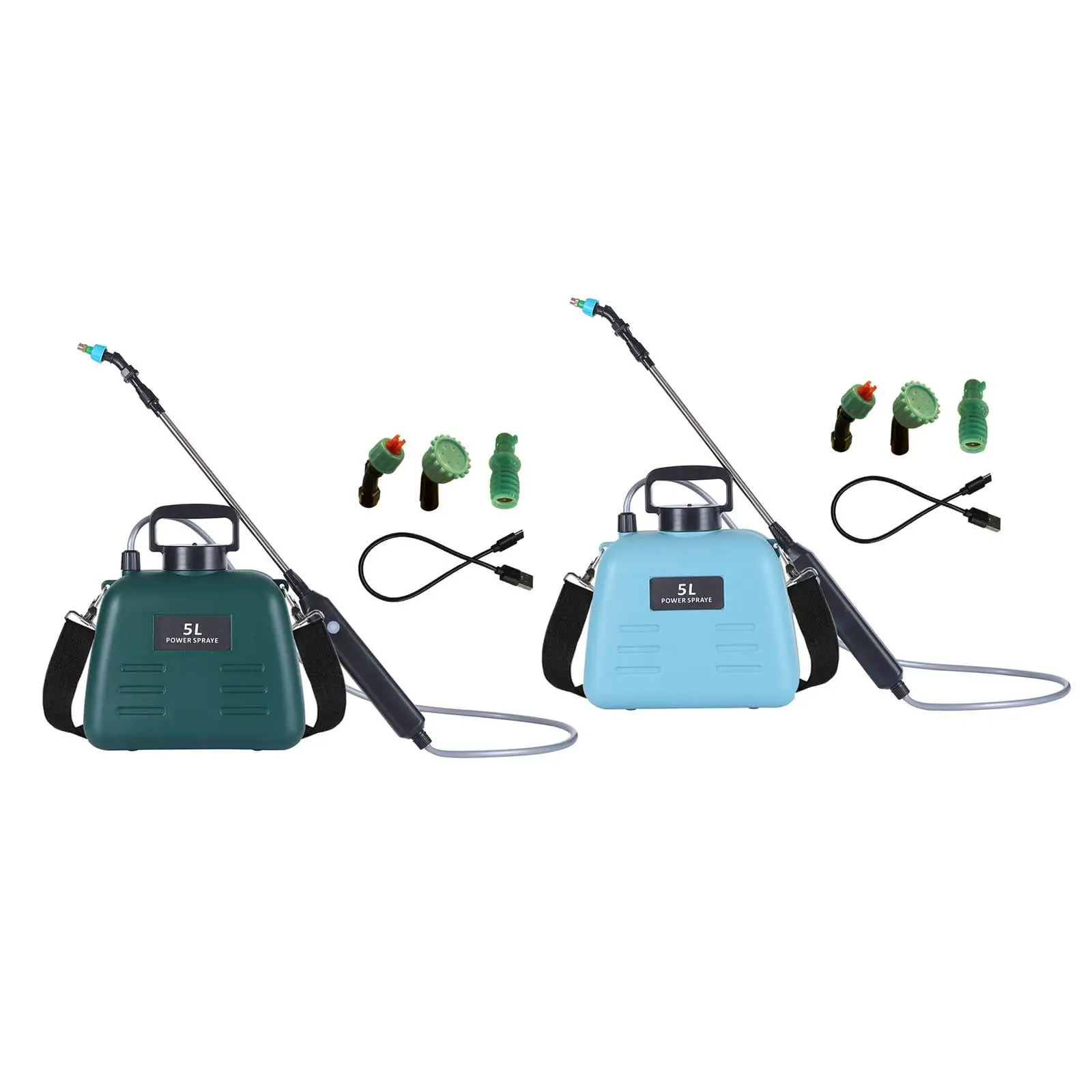 

Portable 5 Liters Electric Sprayer USB Charging Handle Multipurpose Retractable Rod Adjustable Shoulder Strap for Car Cleaning