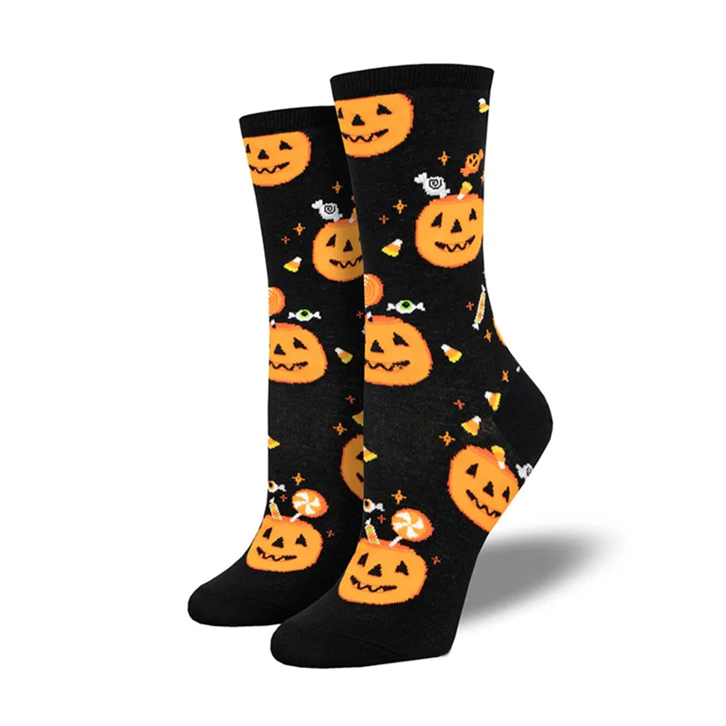 12 Styles Funny Halloween Pumpkin Owl Unisex Crew Socks Women Men Novelty Cotton Creative Halloween Socks Gifts Dropship Bulk