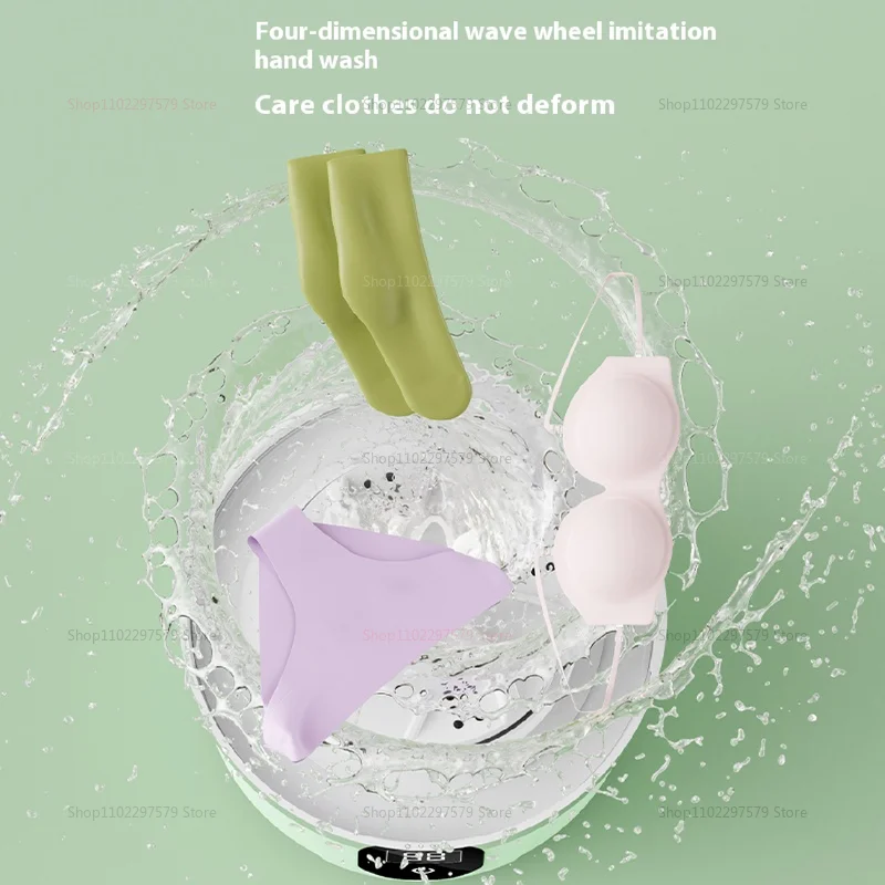 غسالة صغيرة محمولة، غسالة غسيل مدمجة للمساكن، السفر، التخييم، شقة الفندق، سهلة التنظيف مع مقبض #4