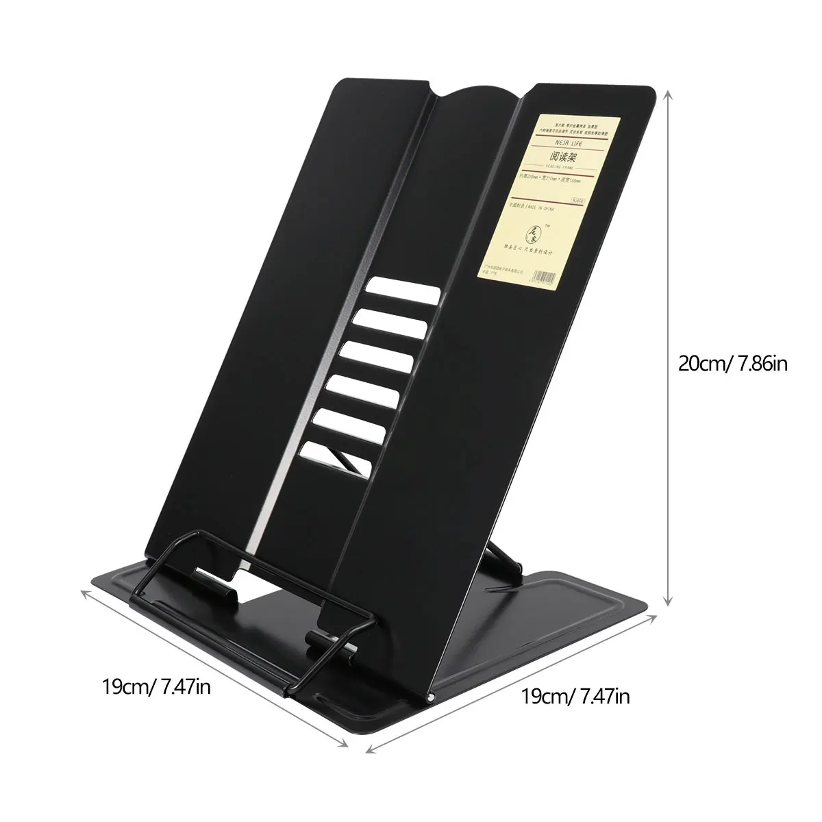 

Metal Reading St Book Holding Shelf Tablet Bracket Adjustable Frame Multifunctional Holder Lightweight Portable