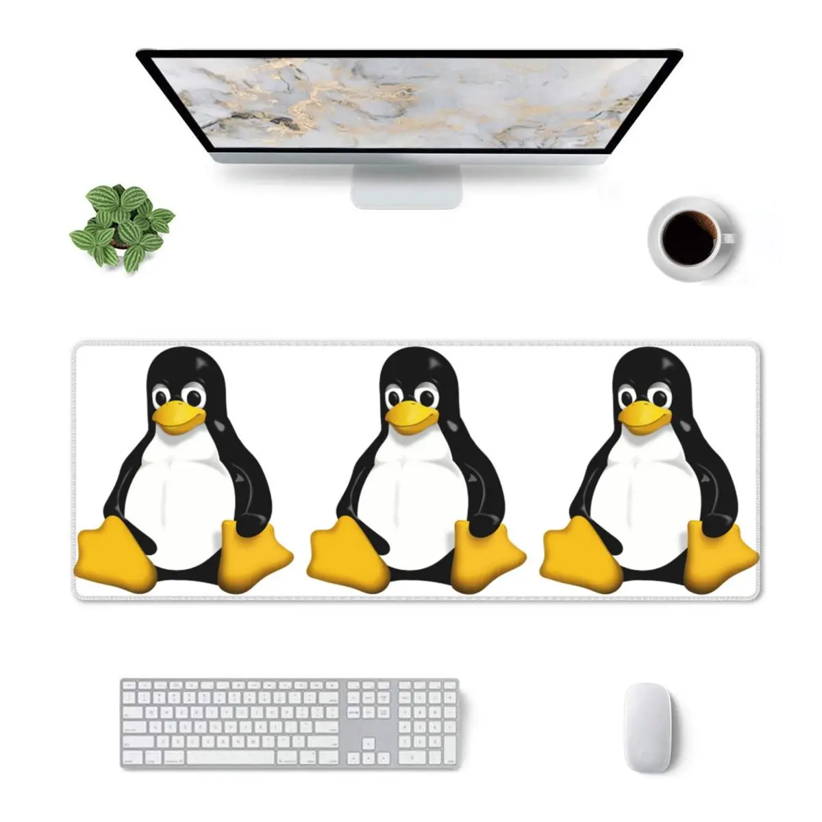 Large Mouse Pad Linux Logo Gamer PC Laptop Mats Keyboard Carpet Computer Gaming Office Accessories Desk Mat