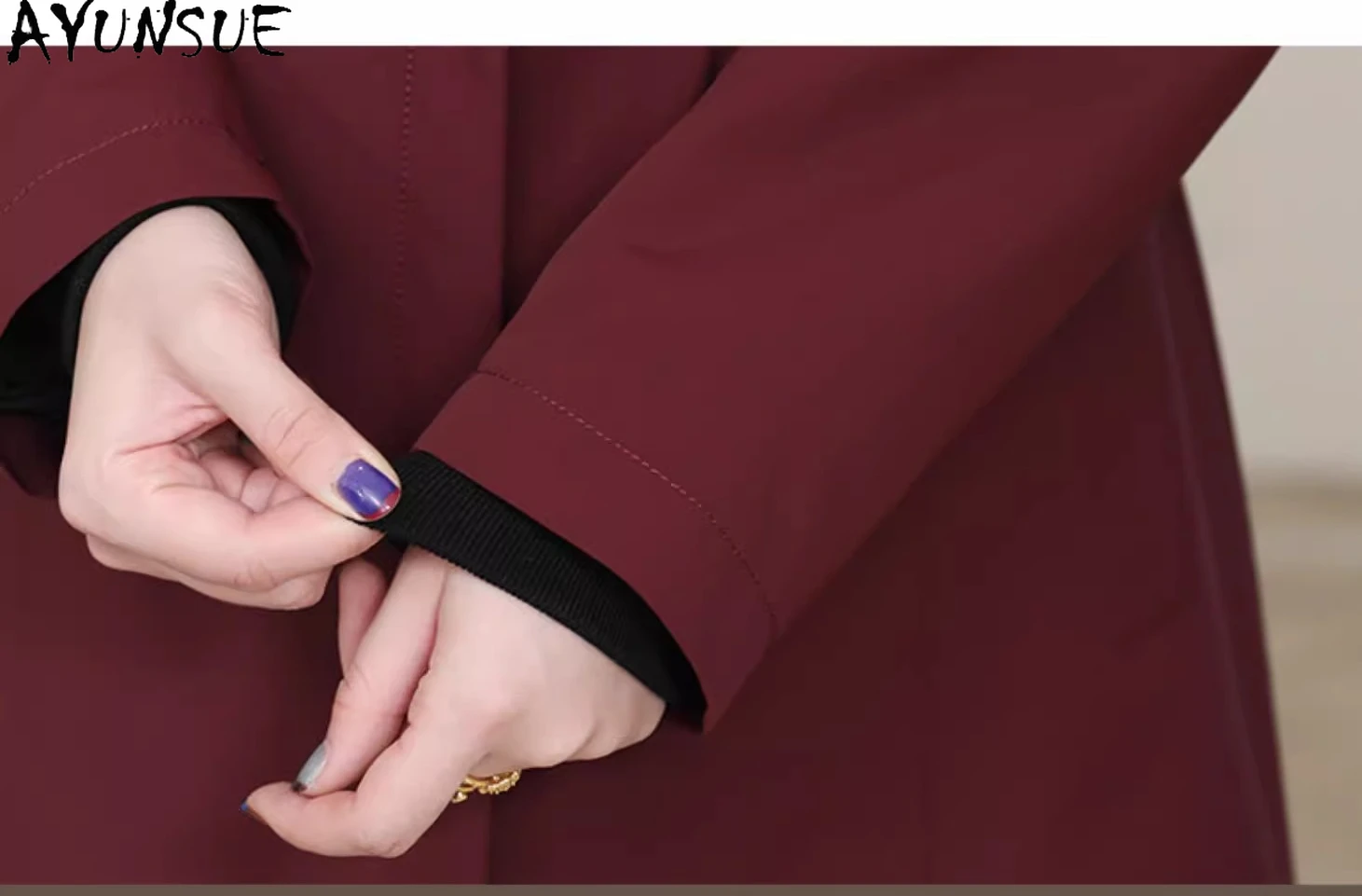 AYUNSUE 本物のミンクファーコート レディース 2025 冬服 本物の毛皮コート レディースコート ミドル丈パーカー 裏地取り外し可能 Пальто Женское