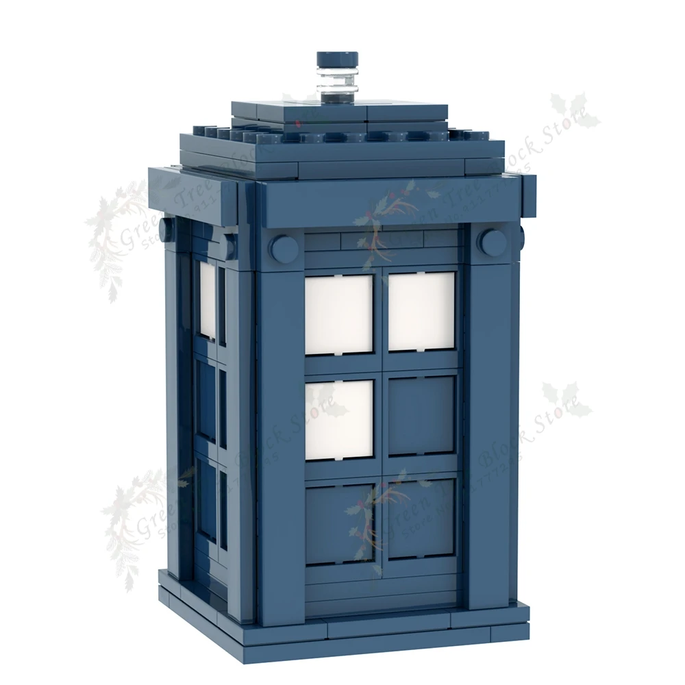 MOC1496 177PCS TARDIS Telephone Booth Building Blocks Creative Infinite Space-time Exploration Tool Model Assemble Toys For Kids