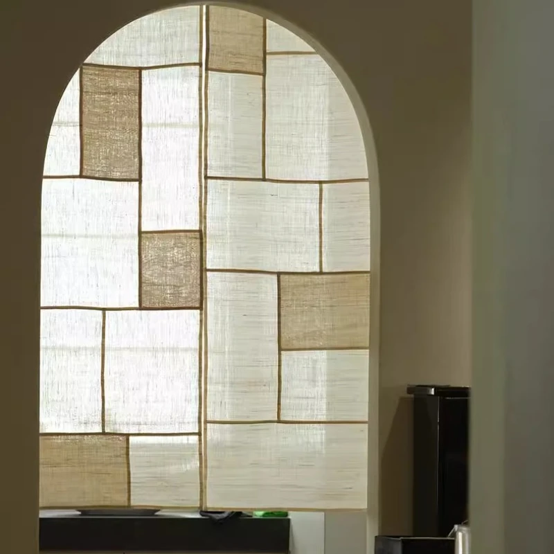 Door curtain half curtain transparent patchwork tea room hanging blocking partition