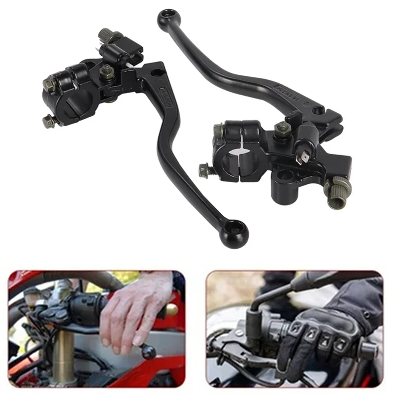 Czarna dźwignia sprzęgła kierownicy ze stopu aluminium do pit motor terenowy pitbike motocykl ATV dźwignia hamulca i sprzęgła kabel przedni biustonosz
