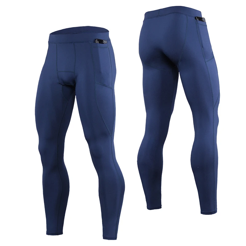 Calças esportivas secas de compressão para homens, poliéster Sportswear, leggings correndo, camada baixa, treino de ginástica, calça legal, venda quente