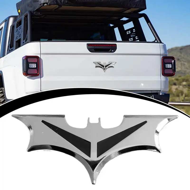 Metal Bat Shape Car Stickers Creative 3D Car Logo Sticker Decal Rear Trunk Decal Motorcycle Automobile Decoration Stickers