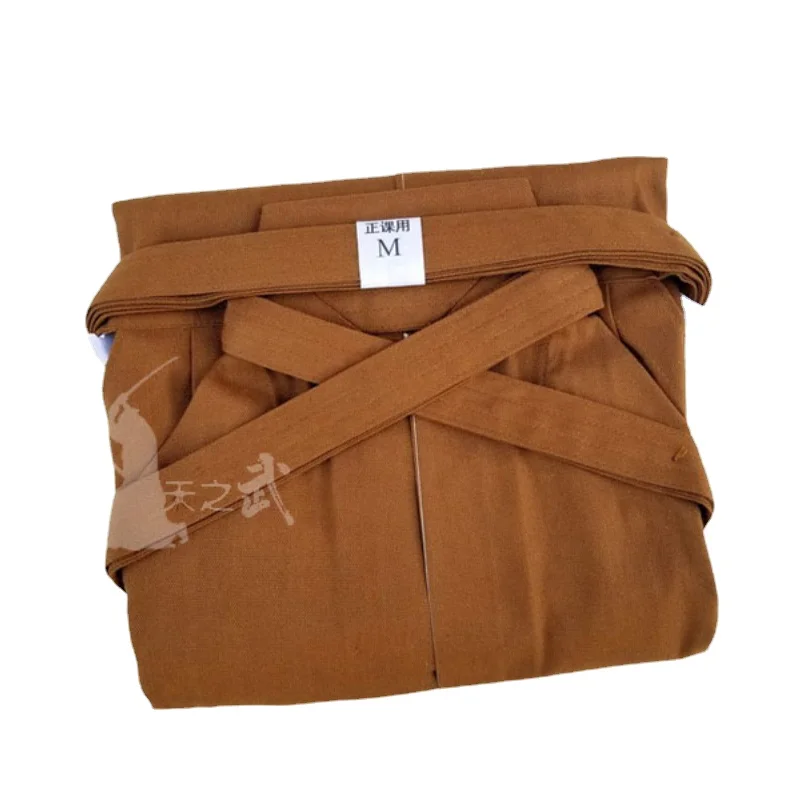 

High Quality Brown Canvas Hakama Japanese Traditional Kimono Men's Trousers Kendo Iaido Taido Aikido Jodo Ryu-te Kyūdō Pants