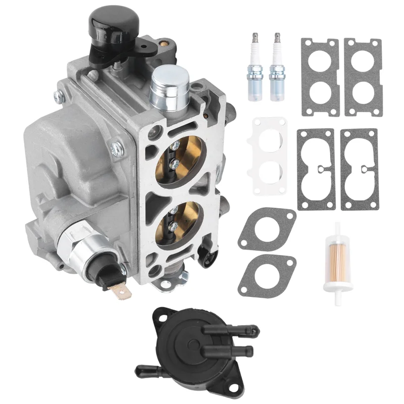 

Carburetor W/Fuel Pump Filter & Spark Plugs Kit For Honda GX630 GX630R GX660 GX690 16100-Z9E-033 16100-Z9E-023-A93R