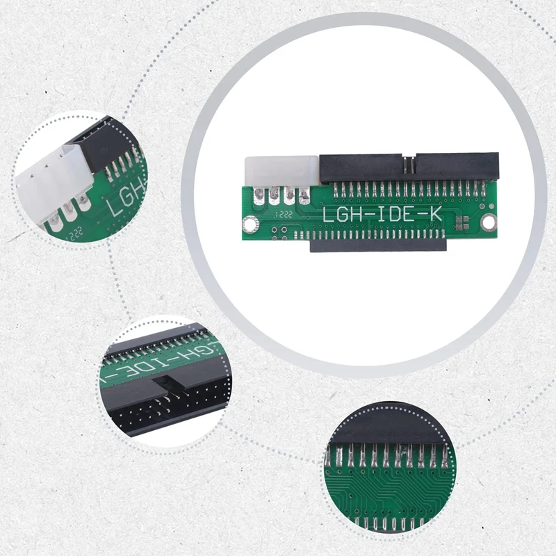 3.5Inch IDE Male To 2.5Inch IDE Female Converter Card 44Pin To 40Pin Adapter Hard Drive To Desktop IDE Converter Card