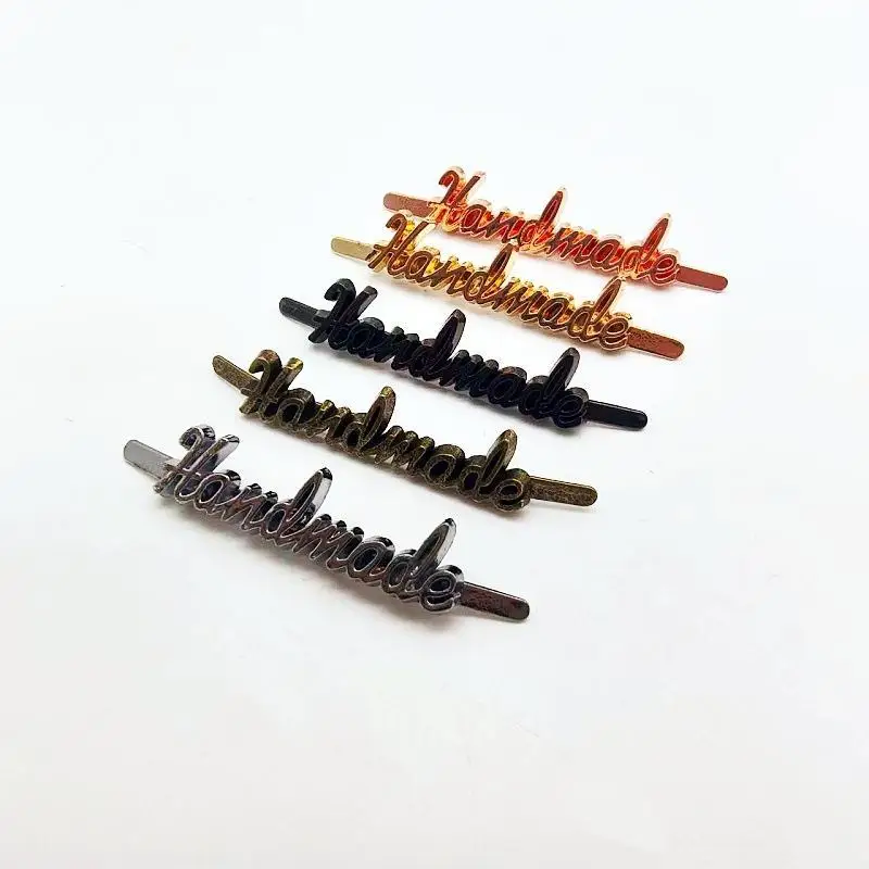 New 10Pcs Handmade Metal Letter Sewing Decor Tags Lightweight DIY Labels for Jeans Bags Shoes Gift Making view 6