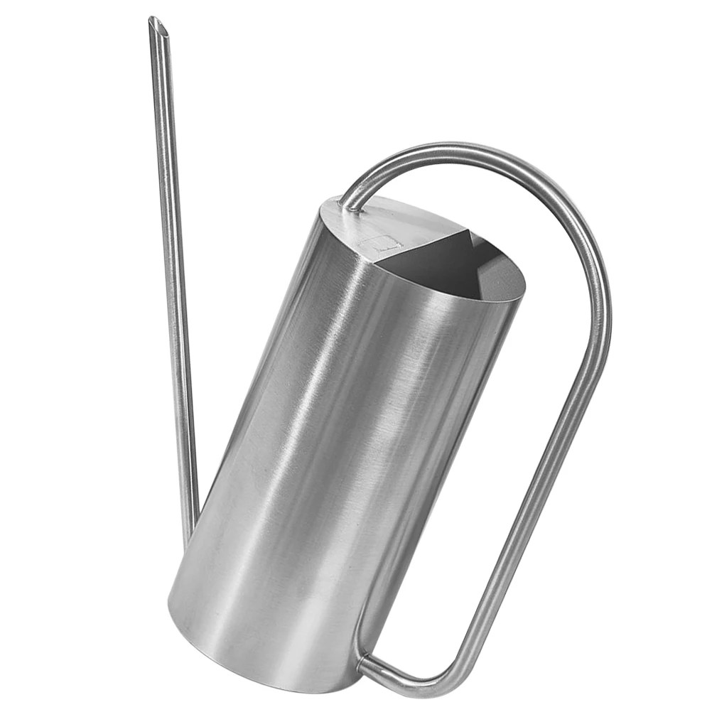 

Stainless Steel Watering Can 1.5L Long Spout Ergonomic H Indoor Plants Small Cute Vase Home Decor Houseplant Tool