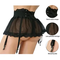 Sexy Lingerie Lace-Trimmed Mini Skirt Garter Adjustable Four-Breasted 18 Adults Teddy Sex Toys For Women BDSM Exotic Accessories