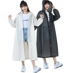 High Quality 1PC EVA Unisex Raincoat Adult Raincoat Hooded Thick Men Camping Women Waterproof Waterproof Long Raincoat
